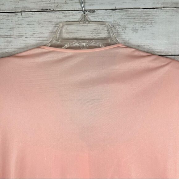 Henson Kickernick Vintage Peach Lacy Nylon Robe Hollywood Glamour 6879 Medium - Picture 6 of 8